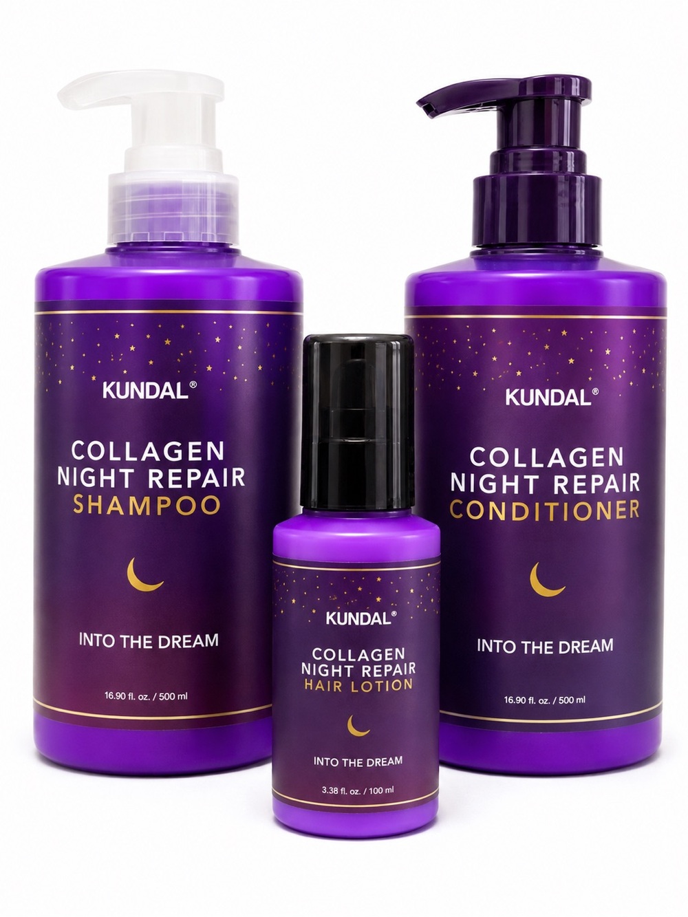🔥BRAND NEW Kundal Collagen Night Repair Shampoo, Conditioner & Leave in